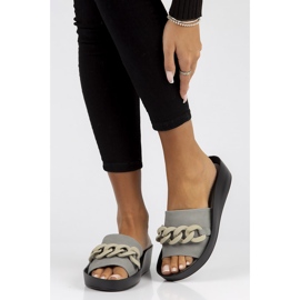 Nahkaiset tossut Filippo DK3593 / 22 Gr harmaa 1