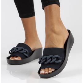 Nahkaiset tossut Filippo DK3593 / 22 Nv laivastonsininen 2