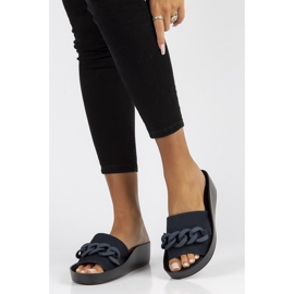 Nahkaiset tossut Filippo DK3593 / 22 Nv laivastonsininen 1