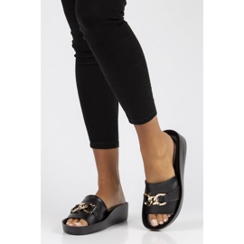 Nahkaiset tossut Filippo DK3590 / 22 Bk mustat 1