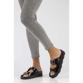 Nahkaiset tossut Filippo DK3599 / 22 Bk mustat 1