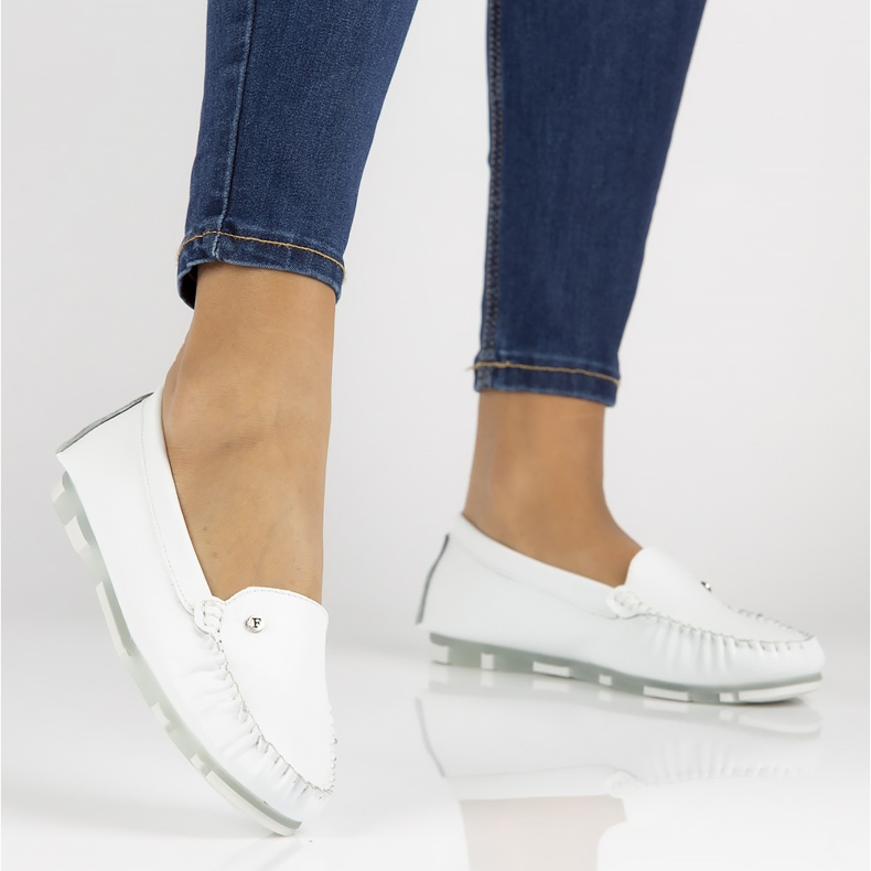 Nahkahousut Filippo DP2037 / 22 Wh valkoinen 1