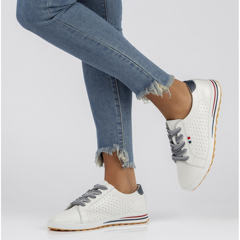 Nahkakengät Filippo DP3509 / 22 Wh valkoinen 1