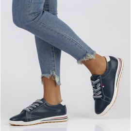 Nahkakengät Filippo DP3509 / 22 Nv laivastonsininen 1