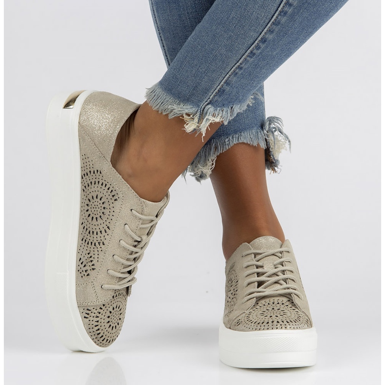 Nahkakengät FILIPPO DP3529 / 22 Go golden kultainen 2