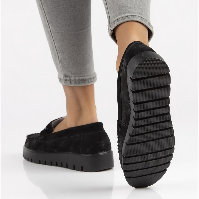 Nahkaiset mokasiinit Filippo DP3334 / 22 Bk musta 1