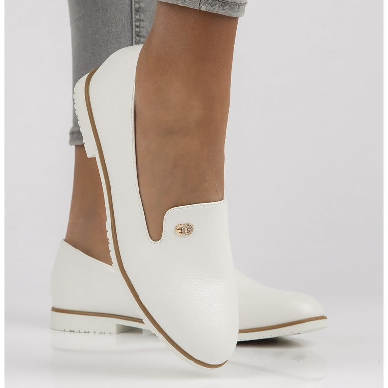 Filippo B5002-BL valkoiset ballerinat valkoinen 2