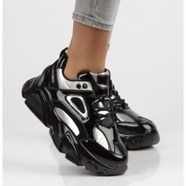 Nahkalenkkarit Filippo BJ1848-SP hopea musta 1