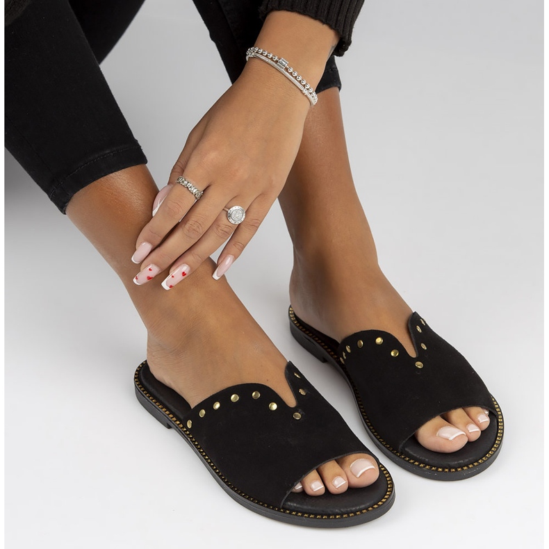 Nahkaiset Filippo LH-425 tossut mustat 1