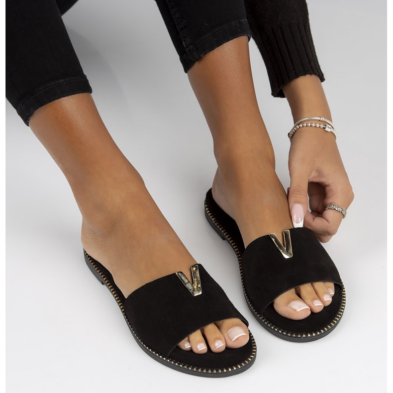 Nahkaiset Filippo LH-200 tossut mustat 1