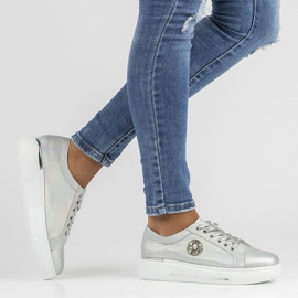 Nahkakengät FILIPPO DP3506 / 22 Si hopea 2