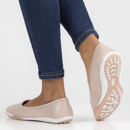 Nahkaballerinat Filippo DP3681 / 22 Pi pinkki vaaleanpunainen 2