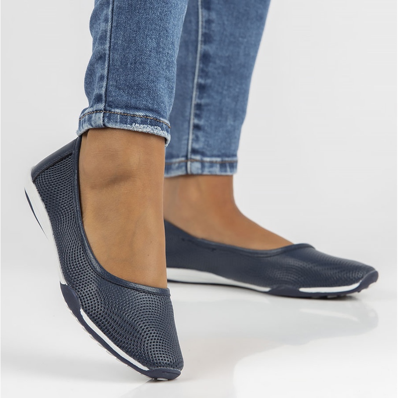 Nahkaballerinat Filippo DP3681 / 22 Nv laivastonsininen 1