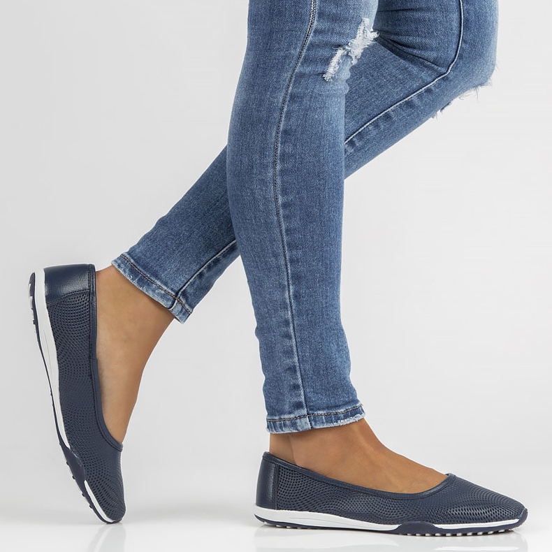 Nahkaballerinat Filippo DP3681 / 22 Nv laivastonsininen 2