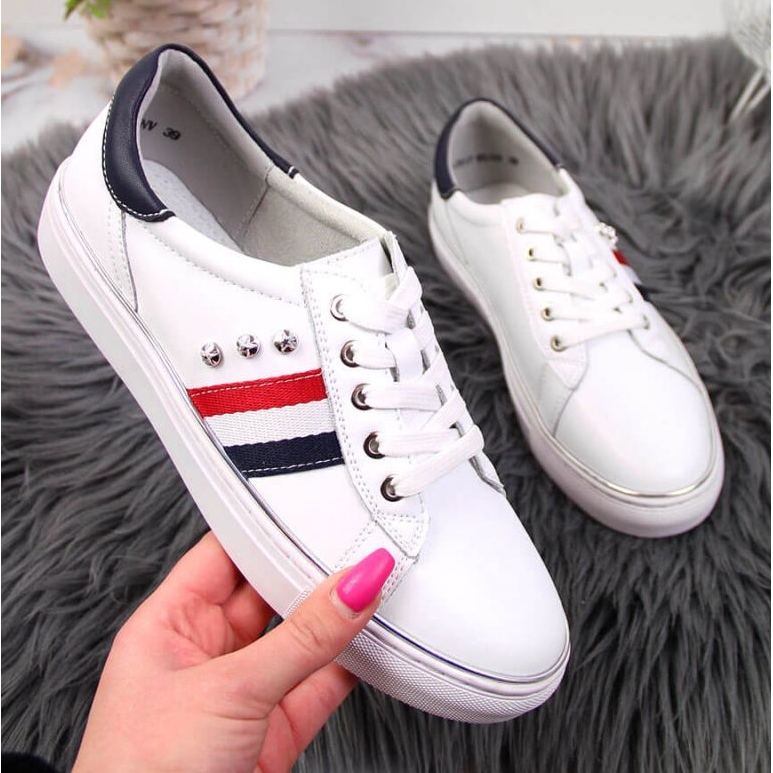 Nahkaiset lenkkarit Vinceza W JAN87 valkoinen 1