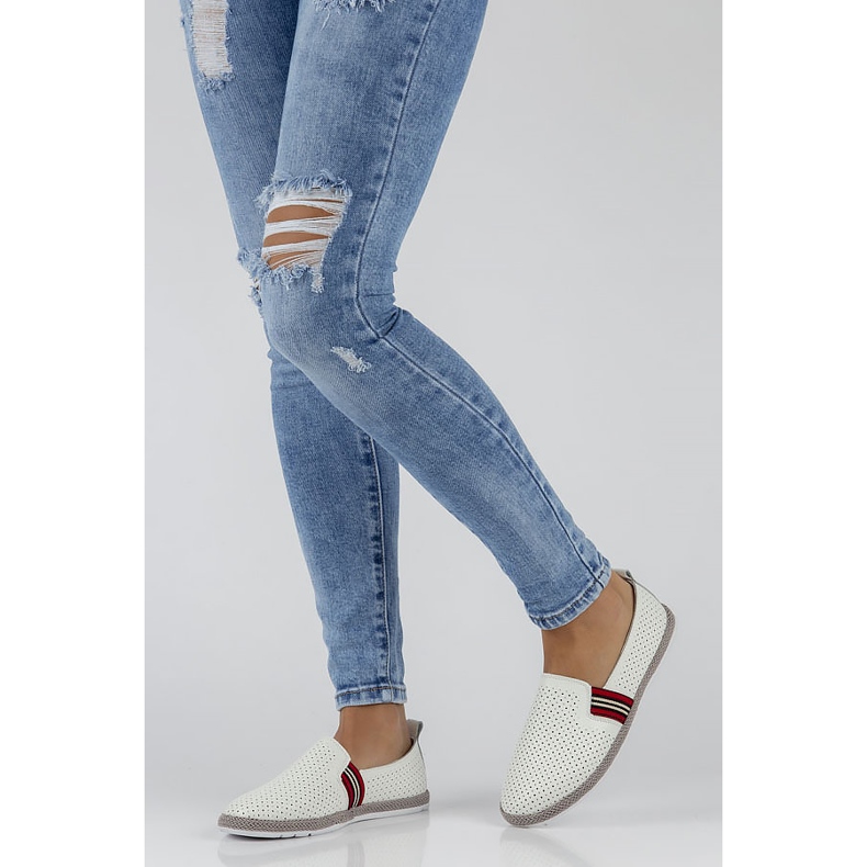 Nahkakengät Filippo DP2309 / 22 Wh valkoinen 2