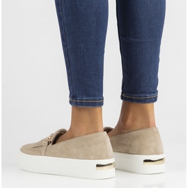 Nahkakengät Filippo DP3532 / 22 Beige 2