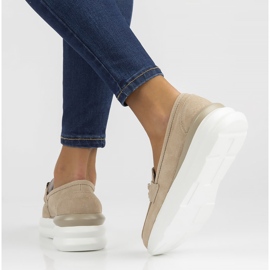 Nahkakengät Filippo DP3504 / 22 Beige 1