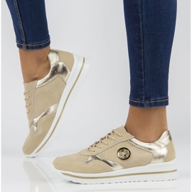 Nahkaiset lenkkarit Filippo DP3544 / 22 Beige 2