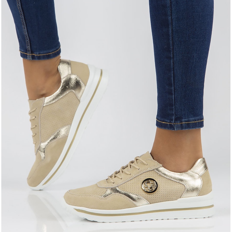 Nahkaiset lenkkarit Filippo DP3544 / 22 Beige 2