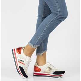 Nahkalenkkarit Filippo DP1414 / 22 Wh valkoinen punainen laivastonsininen 2