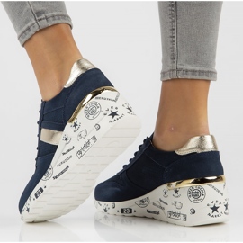 Nahkalenkkarit Filippo DP3550 / 22 Nv laivastonsininen kultainen 1