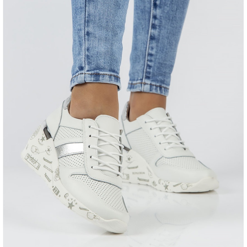 Nahkalenkkarit Filippo DP3550 / 22 Wh valkoinen 1