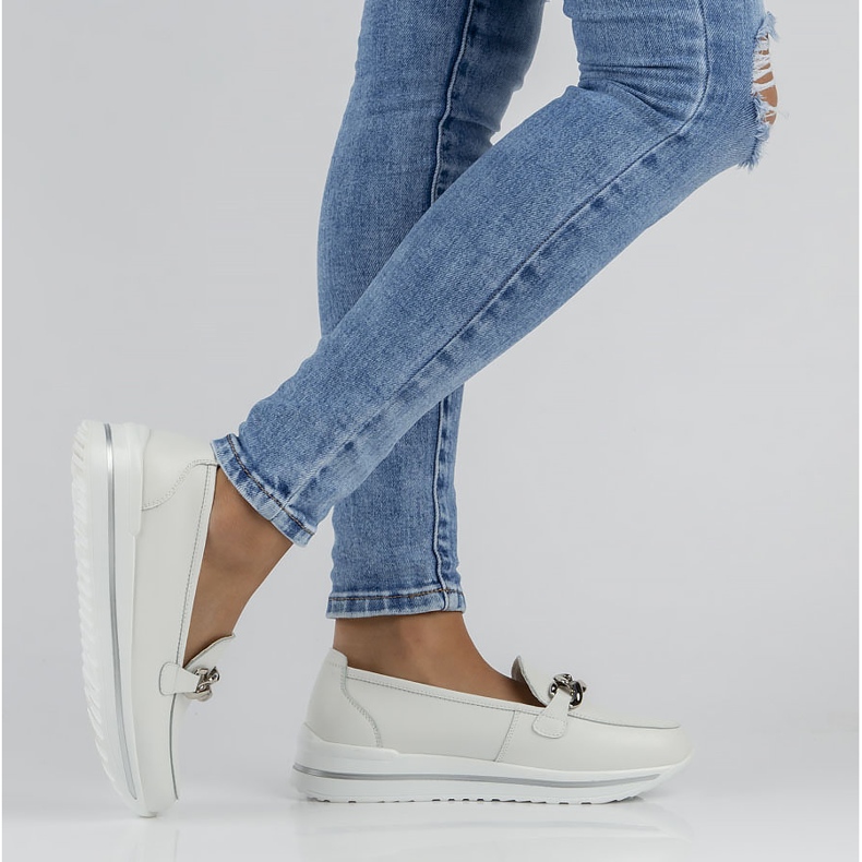 Nahkakengät Filippo DP3555 / 22 Wh valkoinen 1