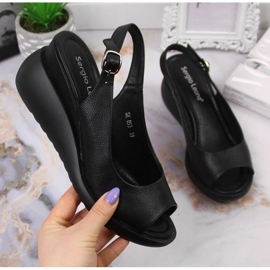 Mustat Sergio Leone W SK368A kiila sandaalit 1