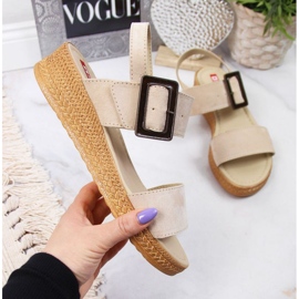 Wedge sandaalit Big Star W JJ276032 beige 1