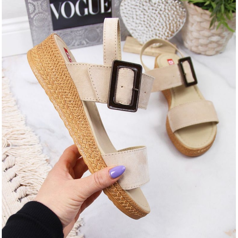 Wedge sandaalit Big Star W JJ276032 beige 1