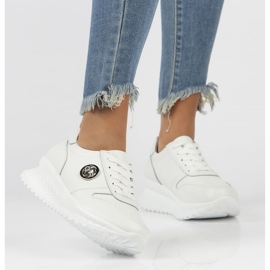 Nahkalenkkarit Filippo DP3547 / 22 Wh valkoinen 1