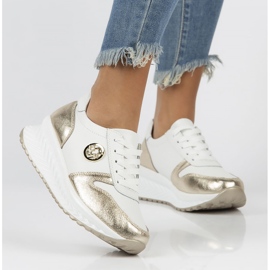 Nahkalenkkarit Filippo DP3547 / 22 Wh Go white valkoinen kultainen 1