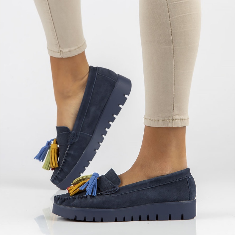 Nahkakengät Filippo DP3535 / 22 Nv laivastonsininen 1