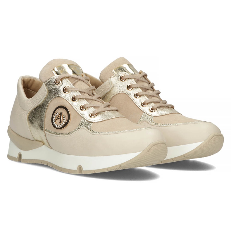 Nahkaiset lenkkarit Filippo 141 beige 2