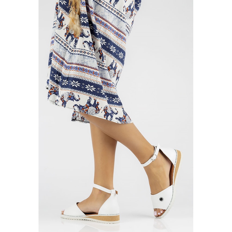 Nahkasandaalit Filippo DS3900 / 22 Wh valkoinen 2