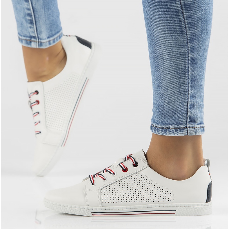 Nahkakengät Filippo DP008 / 22 Wh valkoinen 2