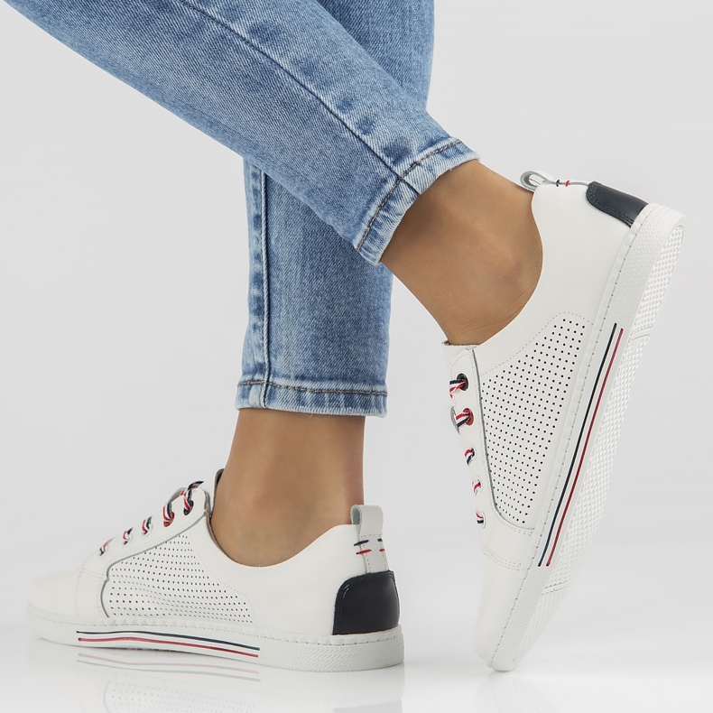 Nahkakengät Filippo DP008 / 22 Wh valkoinen 1