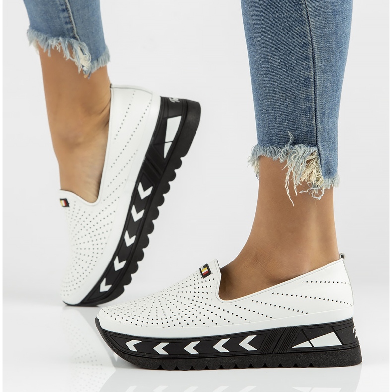 Nahkakengät Filippo DP3906 / 22 Wh valkoinen 1