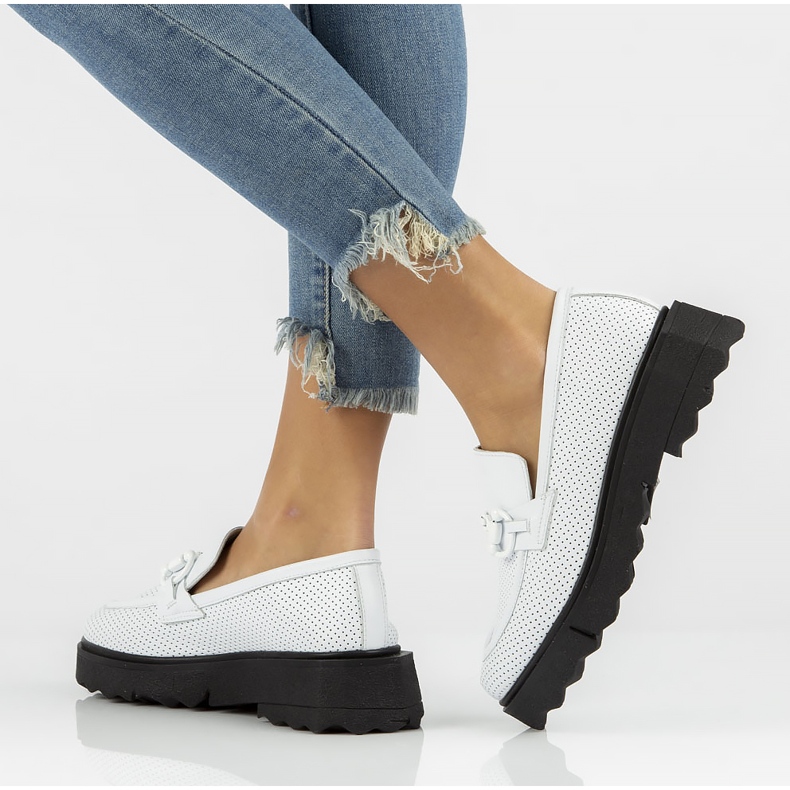 Nahkakengät Filippo DP3910 / 22 Wh valkoinen 1