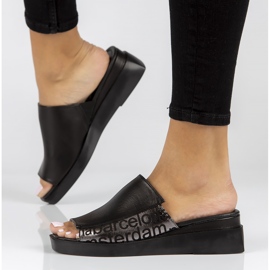 Nahkaiset tossut Filippo DK3921 / 22 Bk mustat 2