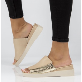 Nahkaiset tossut Filippo DK3921 / 22 Beige 1