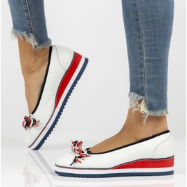 Nahkabalerinat Filippo DP2159 / 22 Wh valkoinen 1