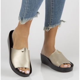 Nahkaiset tossut Filippo DK2059 / 22 Go golden kultainen 1