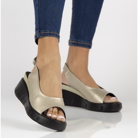 Nahkasandaalit Filippo DS3595 / 22 Go golden kultainen 2