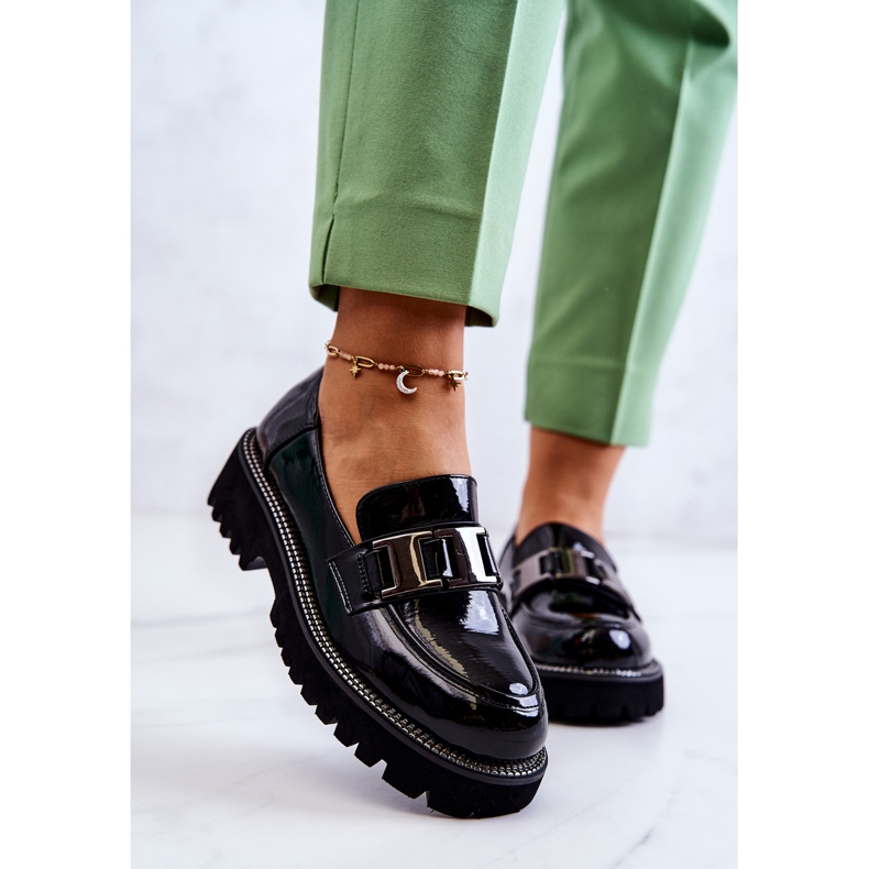 S.Barski Lakatut nahkakengät mustalla Corinella 2