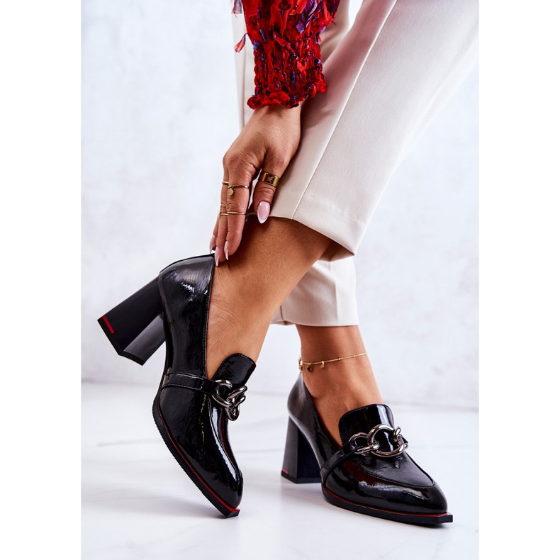 S.Barski Tyylikkäät pumput mustalla callimilla 2