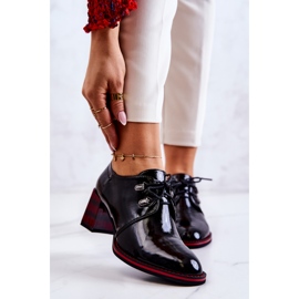 S.Barski Lakatut vetoketjulliset kengät musta ja punainen Laurosa 1
