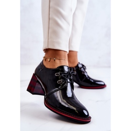 S.Barski Lakatut vetoketjulliset kengät musta ja punainen Laurosa 3