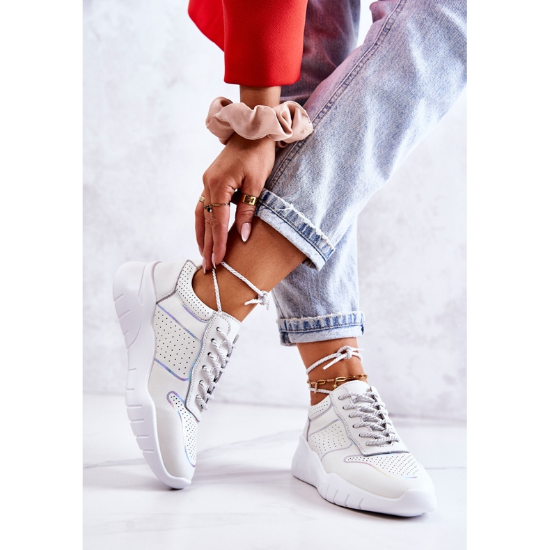 S.Barski Klassiset naisten tennarit White Carly valkoinen 2